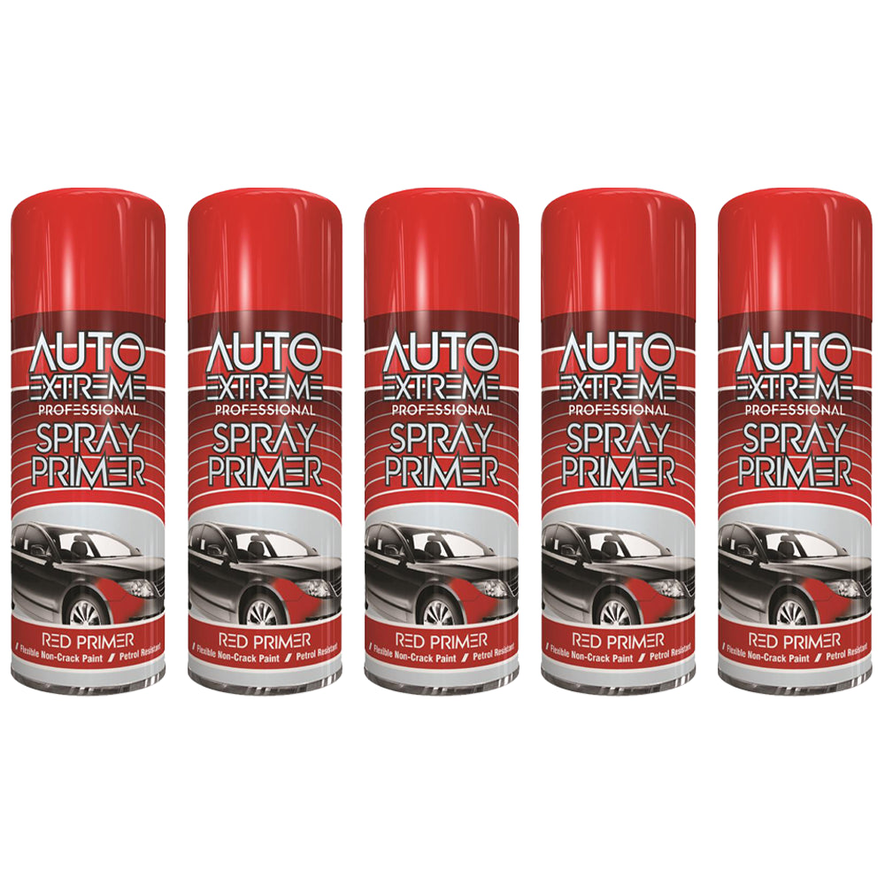 5X Auto Extreme Red Primer Spray 400ml Spray Paint