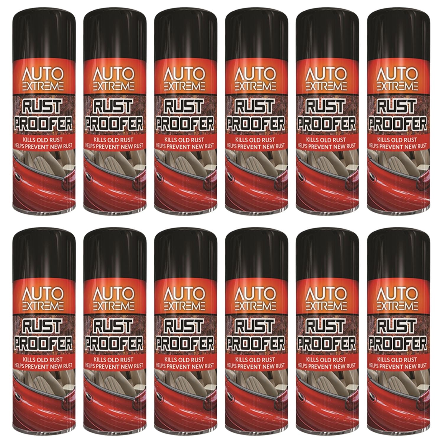 Auto Extreme Rust Proofer Spray 400ml designed to kill existing rust and prevent new corrosion