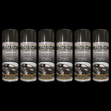 6X Auto Extreme Pro Satin Black Spray Paint 400ml Spray Paint