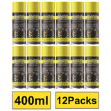 Auto Extreme yellow brake caliper spray paint in 400ml cans, 12-pack for automotive use and enhancement