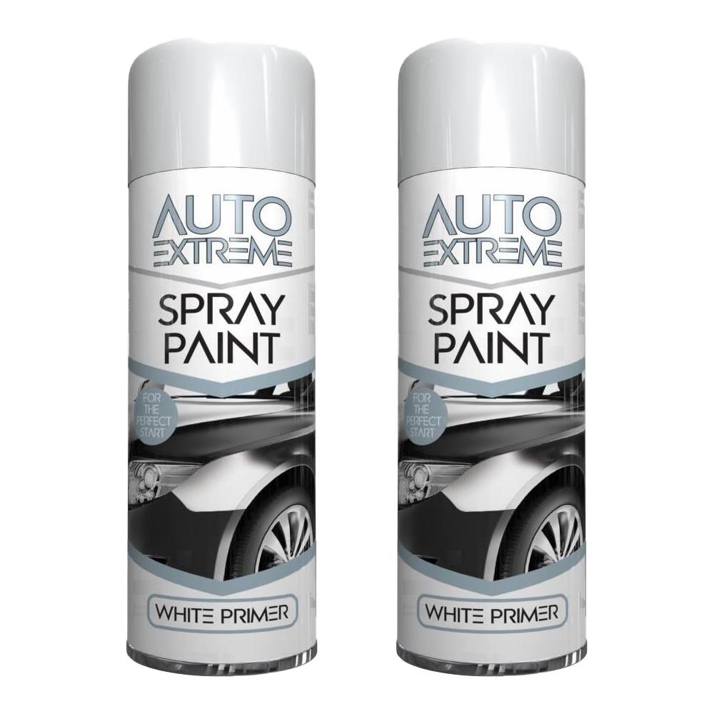 2X Auto Extreme White Primer Paint 250ml Spray Paint