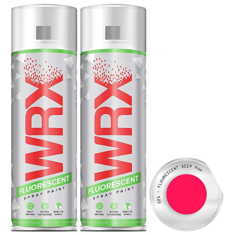 2X WRX Fluorescent Deep Pink Spray Paint 400ml Spray Paint