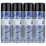 4X Upol Power Can Topcoat Matt Black Aerosol Spray 500ml Spray Paint