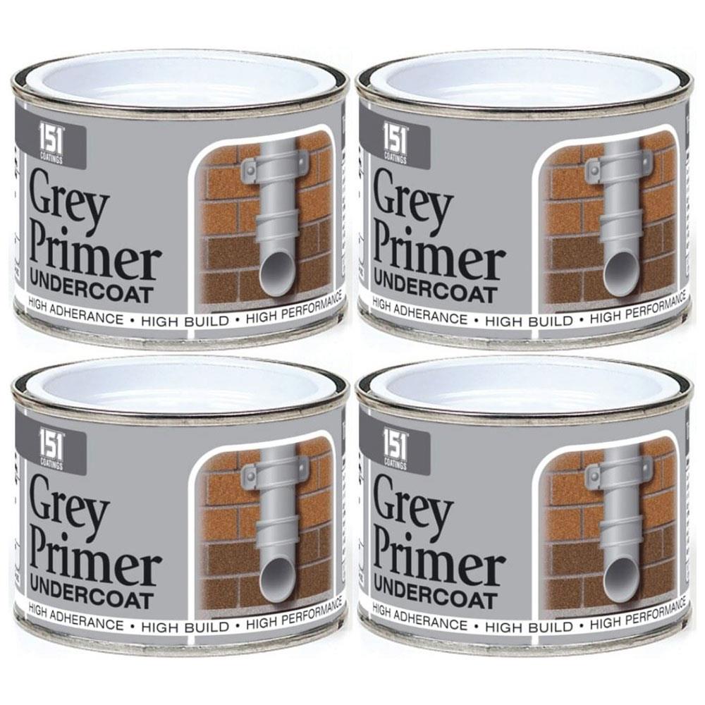 4X Grey Primer Paint Tin 180ml Tin Paint