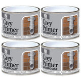 4X Grey Primer Paint Tin 180ml Tin Paint