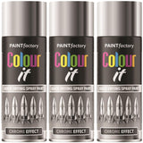3X Paint Factory Chrome Effect Gloss Spray Paint 400ml
