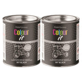 2X Paint Factory Jet Black Gloss Tin Paint 300ml Tin Paint