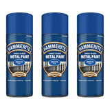 3X Hammerite Smooth Blue Spray Paint 400ml Spray Paint