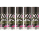 5X Auto Extreme Pro Satin Black Spray Paint 400ml