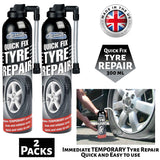 2X Quick Fix Tyre Repair 300ml Sealant