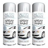 3X Auto Extreme White Gloss Spray Paint 250ml Spray Paint