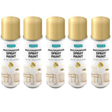 5X Overlay Gold Metallic 400ml Professional Spray Paint