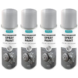 4X Overlay Silver Metallic 400ml Professional Spray Paint