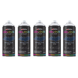 5X Stormy Blue RAL 5008 Satin Spray Paint 400ml