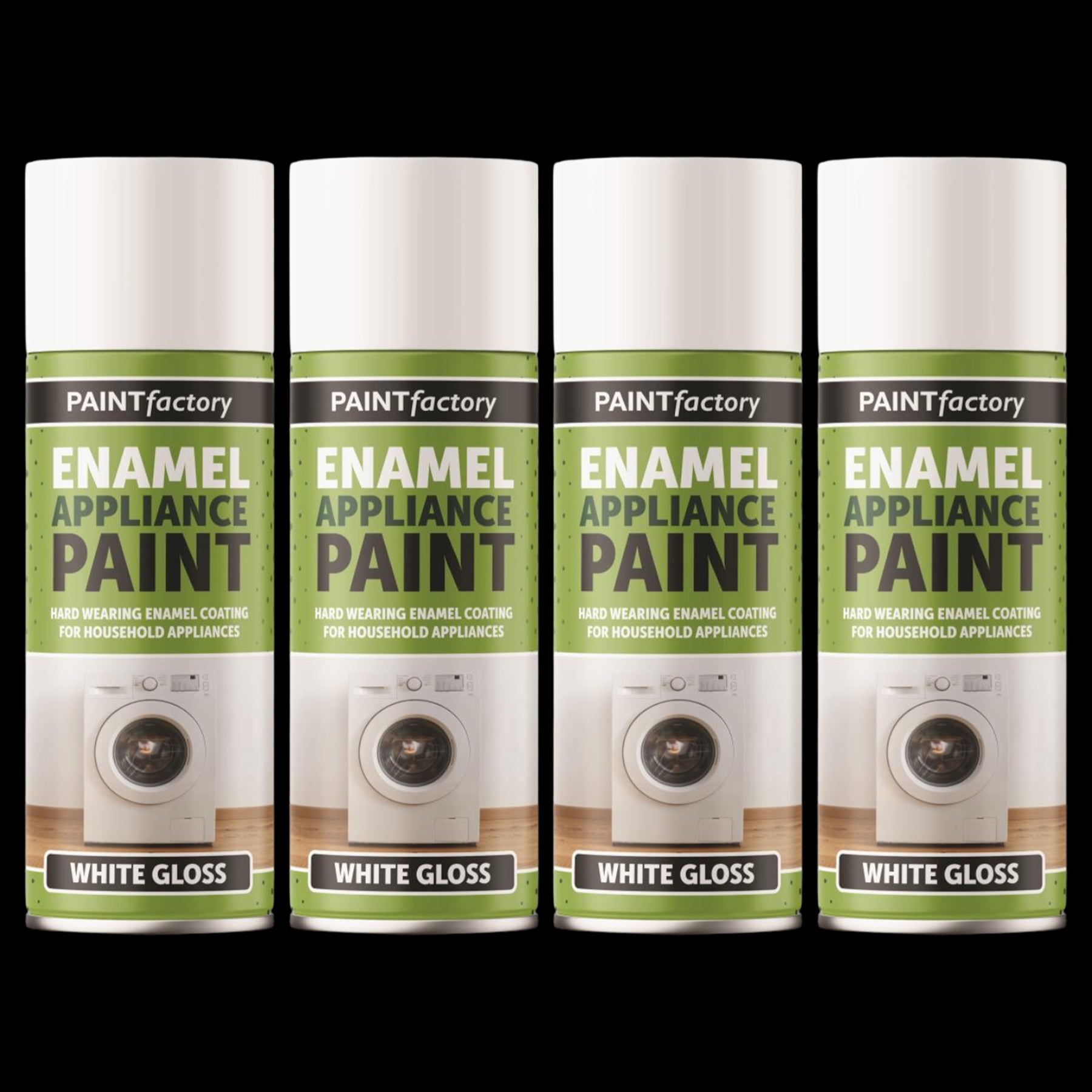 4X White Gloss Enamel Appliance Spray Paint 400ml Spray Paint