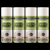 4X White Gloss Enamel Appliance Spray Paint 400ml Spray Paint