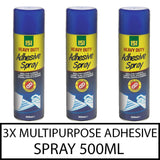 3X Multipurpose Adhesive Glue Spray 500ml Spray Paint