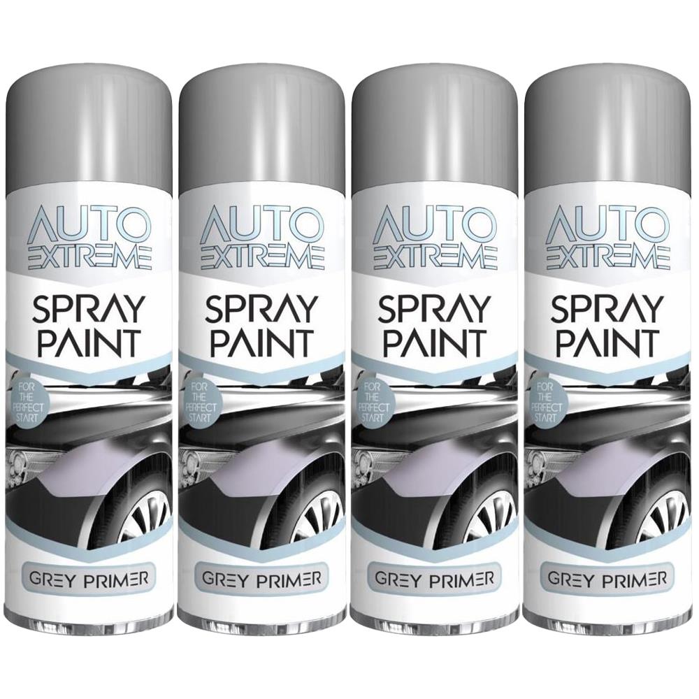 4X Auto Extreme Grey Primer Spray Paint 250ml Spray Paint