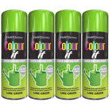 4X Paint Factory Lime Green Gloss Spray Paint 400ml Spray Paint