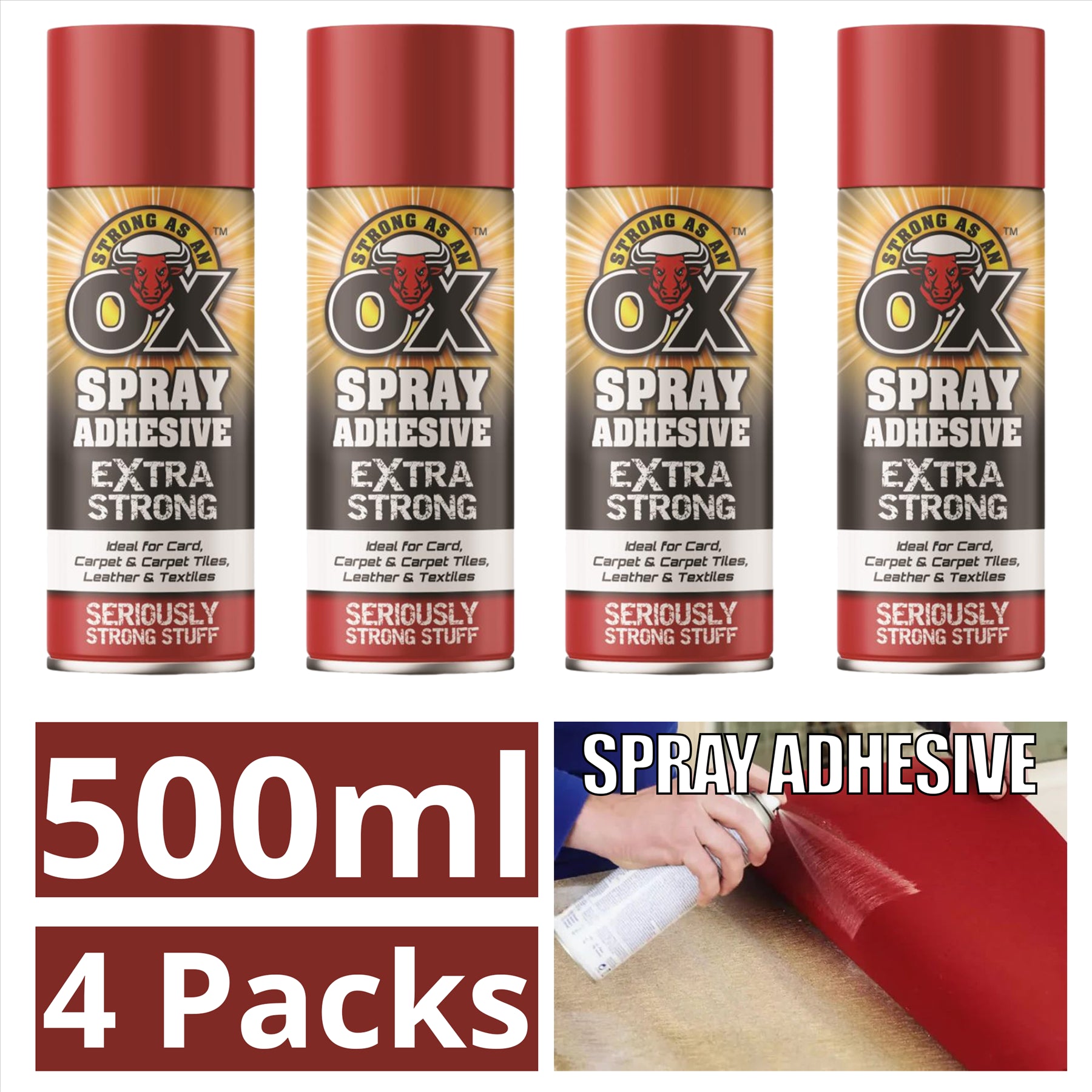 4X Saao Spray Adhesive 500ml Adhensive Spray
