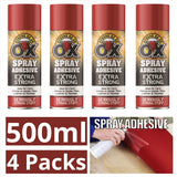 4X Saao Spray Adhesive 500ml Adhensive Spray