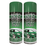 2X Auto Extreme Racing Green Spray Paint 400ml Spray Paint