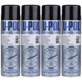 4X Upol Power Can Topcoat Gloss Black Aerosol Spray 500ml Spray Paint