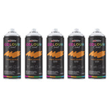 5X Tiger Orange RAL 2011 Gloss Spray Paint 400ml