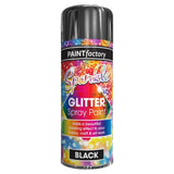 24X - Paint Factory Black Glitter Spray Paint 200ml