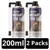 2X Bicycle Instant Tyre Fix 200ml Inflater