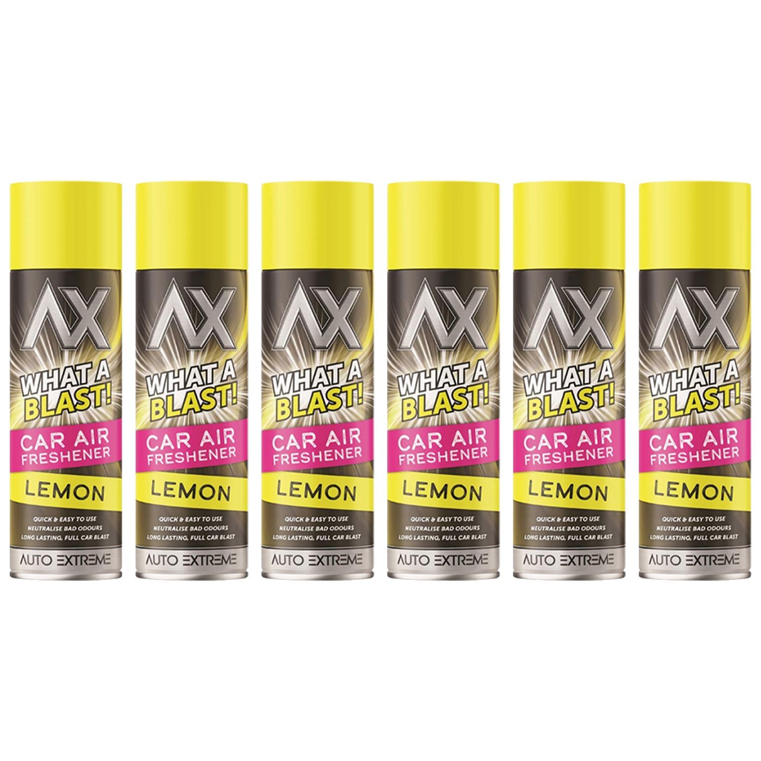 6X - What A Blast! Lemon Car Air Freshener Spray 500ml Car Air Freshener