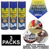 3X Multipurpose Adhesive Glue Spray 500ml Spray Paint