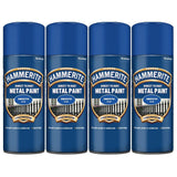 4X Hammerite Smooth Blue Spray Paint 400ml Spray Paint