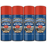 4X Hammerite Smooth Red Spray Paint 400ml Spray Paint