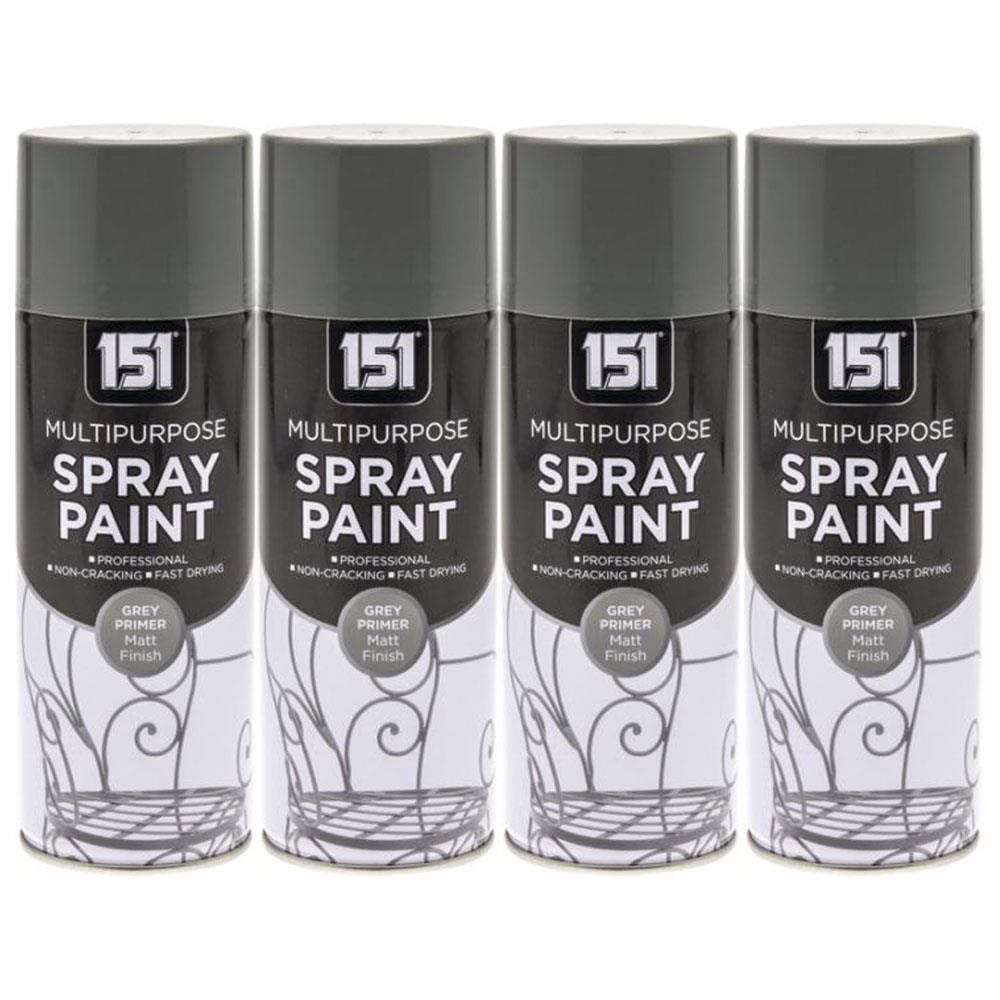 4X 151 Grey Primer Spray Paint 400ml Spray Paint