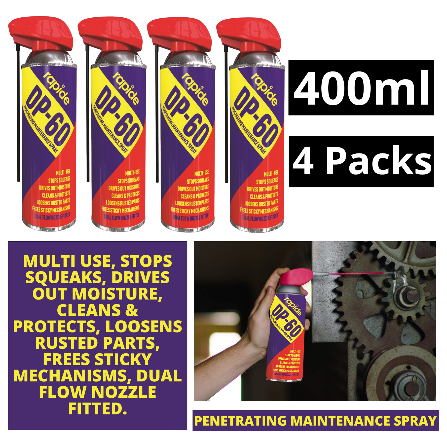4X DP-60 With Control Nozzle 400ml Lubricant