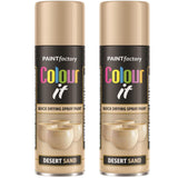 2X Paint Factory Desert Sand Matt Spray Paint 250ml