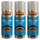 3X Hycote Wheel Paint Steel Spray Paint 400ml Spray Paint