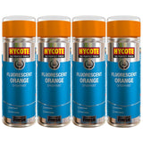 4X Hycote Fluorescent Orange Spray Paint 400ml Spray Paint