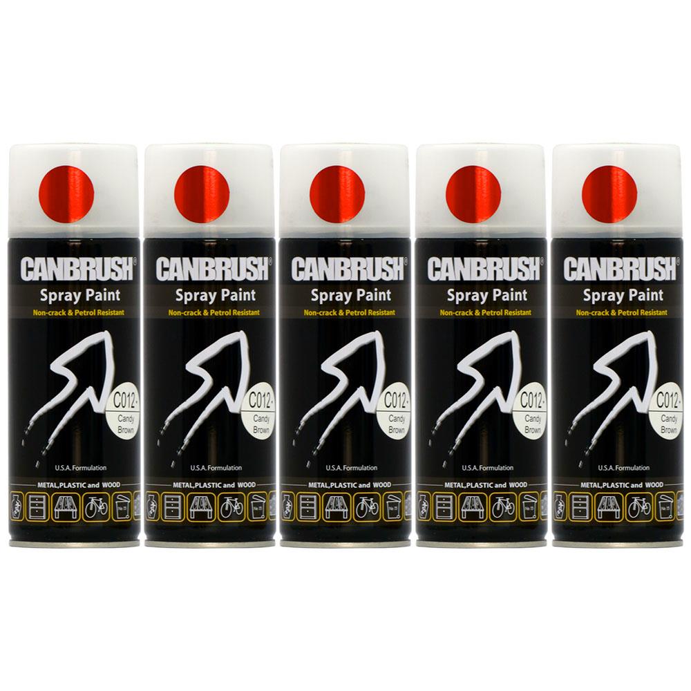 5X Canbrush C012 Candy Brown Spray Paint 400ml Spray Paint