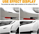 Car scratch remover pen before and after images showing effective scratch repair results on car surfaces