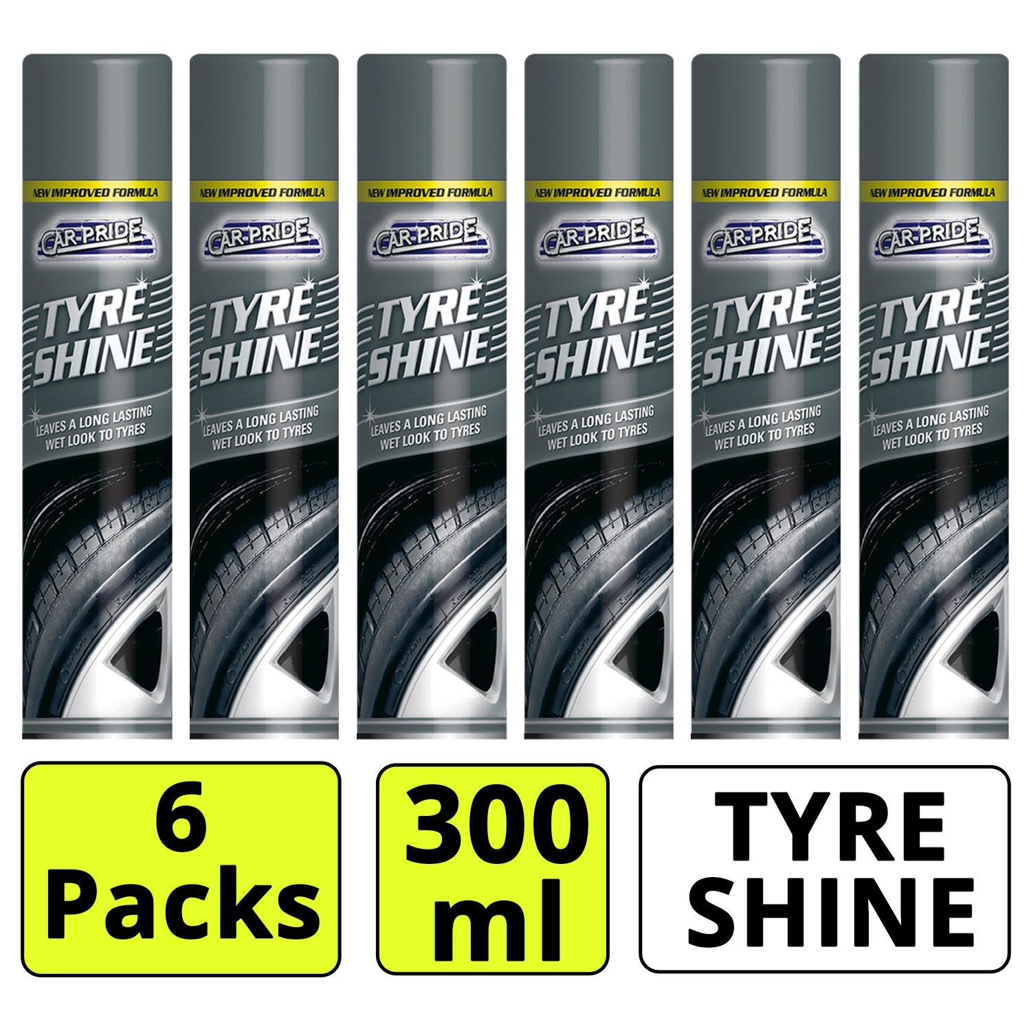 6X Car Pride Tyre Shine Spray 300ml Spray Paint