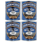 4X Hammerite Smooth White Paint 750ml Tin Paint