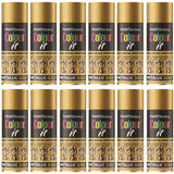 12X Paint Factory All Purpose Gold Metallic Spray Paint 200ml