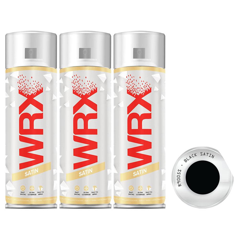 3X WRX Satin Black Spray Paint 400ml Spray Paint