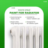 6X Paint Factory Quick Drying Radiator Paint White 400ml