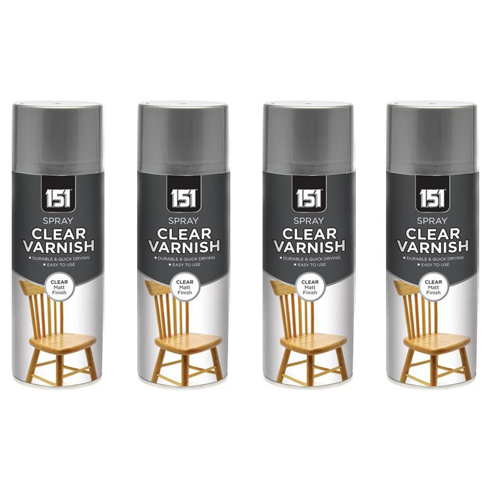 4X 151 Clear Matt Varnish 400ml Spray Paint