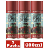 3X - Tractor Spray Paint Massey Ferguson Red 400ml Spray Paint