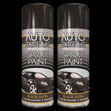 2X Auto Extreme Pro Satin Black Spray Paint 400ml Spray Paint