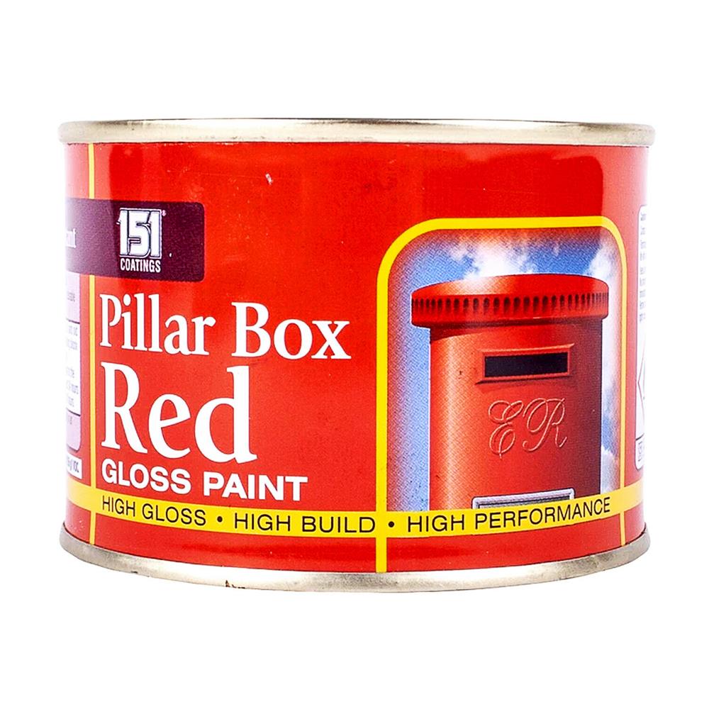 Pillar Box Red Paint Tin 180ml Tin Paint